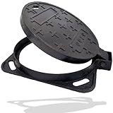 MOSINSBO 12" Cast Iron Manhole Cover and