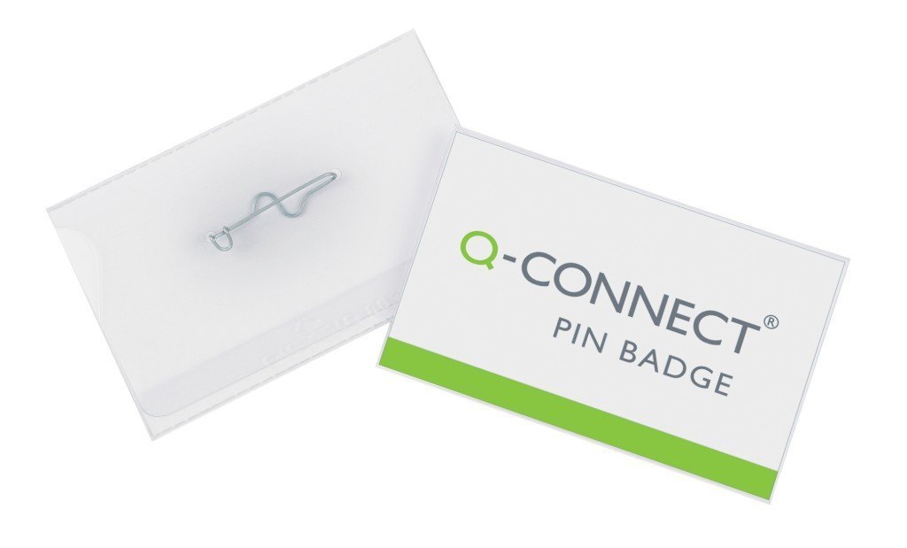 Q-Connect KF01566 Pin Badge 40x75mm (Pack of 100)