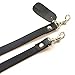 Lam Gallery Split Leather Purse Replacement Strap Black Wide 5/8