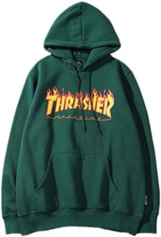 Pingboo Fashion Thrasher Letter Print Loose Hoodie Sweater for Men/Women