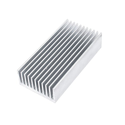uxcell Aluminum Heatsink Heat Diffuse Cooling Fin 80mmx40mmx20mm Silver Tone