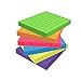 VEEYOL 6 Bright Color Lined Sticky Notes 600 Sheets Total, 3 in x 3 in, 100 Sheets/Pad, Easy to Post
