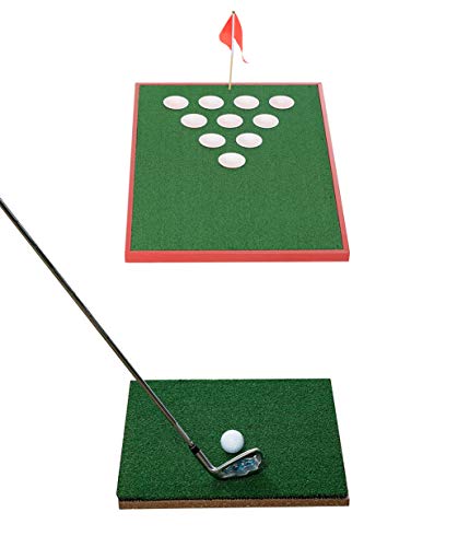 SPRAWL Golf Pong Cornhole Set Exciting Golf Chipping Game Beer Pong Chip Shot Game for Tailgate Beach Backyard Man Cave - Thumbnail 4