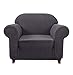 SUBRTEX Stretch Armchair Sofa Slipcover 1 Piece Sofa Covers for 1 Cushion Couch Washable 1 Seater Chair Slipcovers for Living Room(Gray,Small)