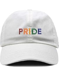 H-214-PRIDE09 LGBTQ Dad Hat Unconstructed Baseball Cap: PRIDE, white