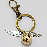 Golden Charm Harry Potter Death Snitch Keychain,gorgeous Keychain, Mimi Keychain,charm Harry Potter Death Snitch Everyday Gift Key Chain, Unique Key Ring Customized Gift