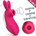 Rabbit G-spot Clitoral Sucking Vibrator for clit nipple stimulation, Treediride Rechargeable Silicone Vagina Anal Mini Sucker Waterproof Licking Tongue Vibrators Sex Toy with 10 Modes for Women Couple