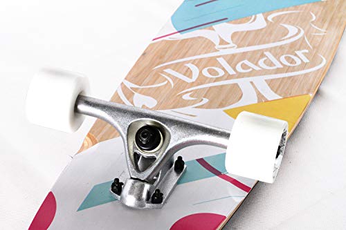 VOLADOR 42inch Freeride Longboard Complete Cruiser (Drop Through Deck - Camber concave) (Icecream) - Thumbnail 4