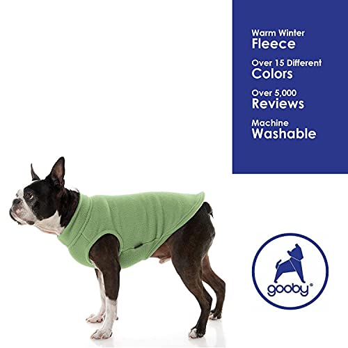 Gooby Stretch Fleece Vest Dog Sweater Grass Green, 2XLarge Warm