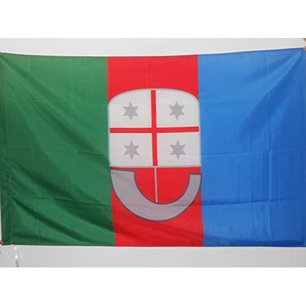 AZ FLAG - Liguria Flag - 2x3 Ft - Italian Region Banner with Sleeve - 100% Polyester - Fade Resistant - Vivid Colors - 2' x 3' Feet - 90x60 Cm