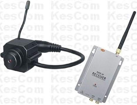 KesCom® 203N Mini Farb Funk Kamera Security Überwachung , Kanal 1 bis 4 erhältlich (nicht einstellbar) inkl. 4 Kanal Empfänge