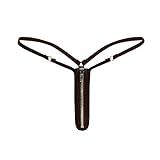Sexy Womens Underwear Zipper Hot G-String Thong Dark Brown