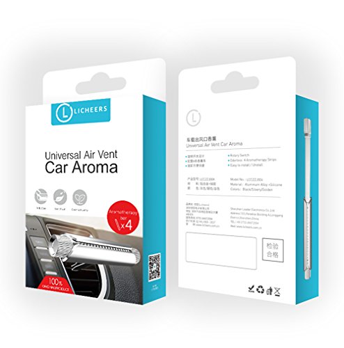 Air Freshener for Car Car Perfume Vehicle Solid Air Purifier Solid Air Purifier for Car Aroma with 4Scented Long-lasting fragrance Refined Bedroom Office Travel and More silver