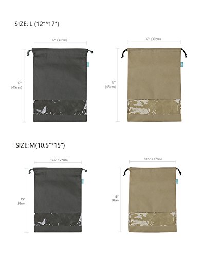 iwill CREATE PRO Shoe Storage Organizer Bags for Shoe Closet, Travel Shoe Storage Pouch for Trip, Khaki, 10pcs - Thumbnail 7