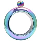 Amzwt Wisky Bangle Bracelet Flask Stainless Steel Sneak Alcohol Fake Flasket(3.5oz Rainbowl Color)