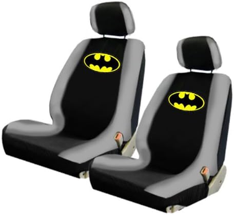 Two Officially Licensed Universal Fit Lowback Front Bucket Seat Covers - Batman