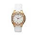 GUESS Women's W11558L1 Steel White Leather White Dial Watch