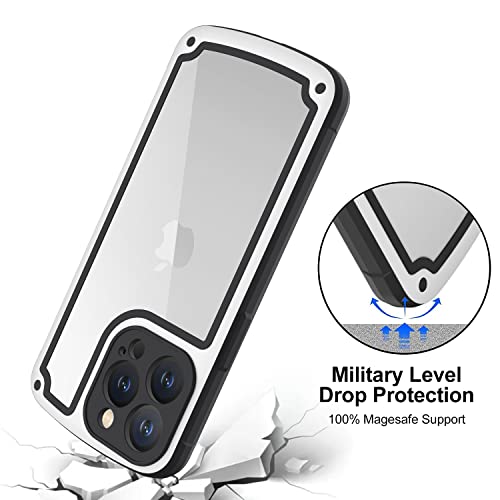UMUTOO Protective iPhone 13 Pro Max Case [Military Grade Drop Protection] Slim Fit Translucent Back Clear Shockproof Case for iPhone 13 Pro Max 6.7