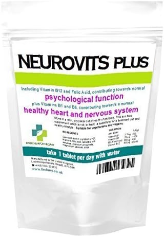 Neurovits Plus (Vitamins B1 B6 B12 & Folic Acid) 360 Tablets by Lindens Apothecary
