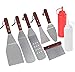 grilljoy 10PC Professional Griddle Spatula Set-Food Grade Stainless Steel Breakfast Kit-Grill Griddle Set for Flat Top Outdoor Cooking - Ideal Gifts for Men