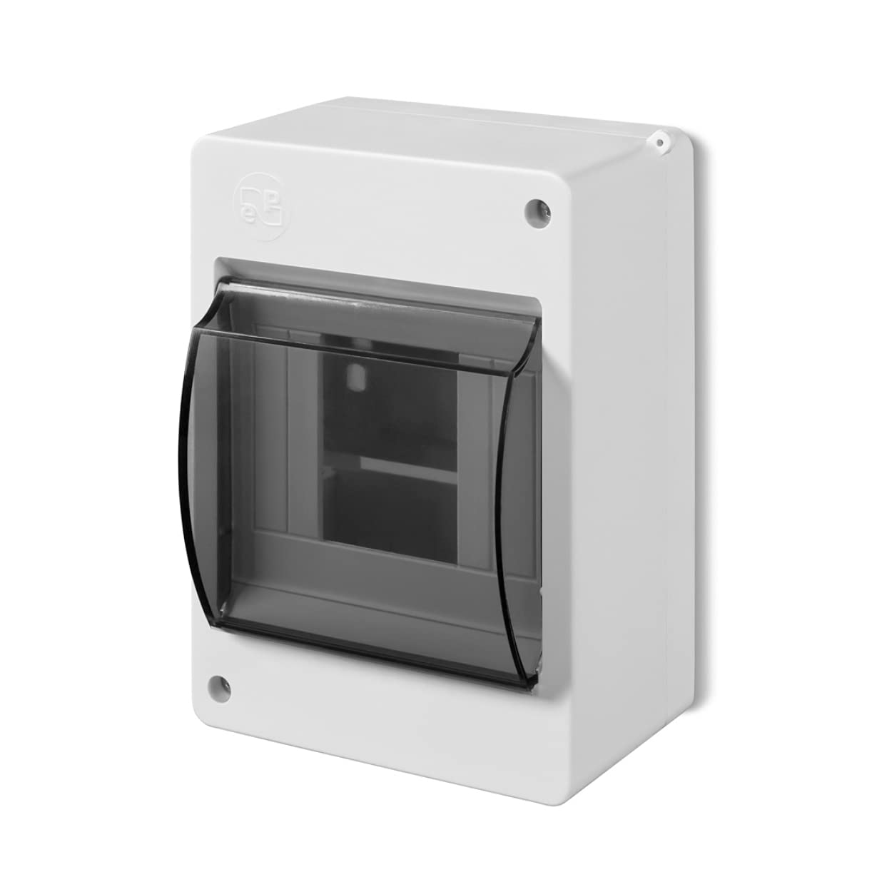 EPN 1 IP44 Surface-Mounted Switch/Socket Program Wet Room Schuko Hermes Antra (Double Switch 0332-07) x, White, (WxHxD): 53x141x83 mm
