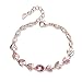 CDE 18K Rose Gold Plated Women Bracelet Bangle Embellished with Crystals fromFlower Rose Jewelry,Ideal Gifts for Her (Rose Gold Bracelet)