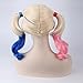 Genenric Wavy Curly Cosplay Wigs with Long Ponytail and Cap - Pink / Blue