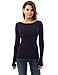 PattyBoutik Women's Boat Neck Ribbed Asymmetrical Sweater