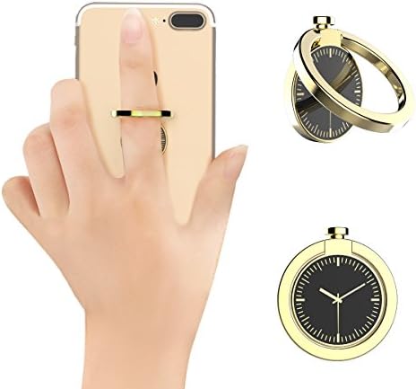 Ring Holder For Phone, KOOLSEN Ring Grip Kickstand for Cell Phone iPhone 7 7 Plus 6S 6 5S,ipad Tablet Fit For Magnetic Car Mount, Zinc Alloy 360° Rotation Finger Ring stand For Cell Phone (Gold)