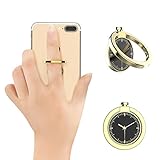 Ring Holder For Phone, KOOLSEN Ring Grip Kickstand for Cell Phone iPhone 7 7 Plus 6S 6 5S,ipad Tablet Fit For Magnetic Car Mount, Zinc Alloy 360° Rotation Finger Ring stand For Cell Phone (Gold)
