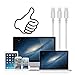BESWASUD Phone Charger,3pack 6ft Extra Long Nylon Braided Cable Syncing and Fast Charging Cord Compatible iPhone,iPod, iPad More (Silver)