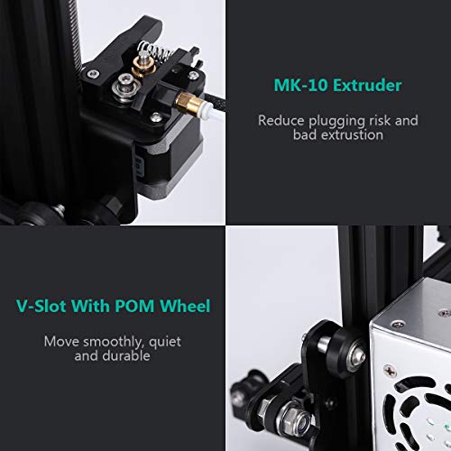 Foxnovo Creality Ender 3 3D Printer DIY Kit Prusa I3 V-Slot with Resume Printing Function, Building Volume 220x220x250mm