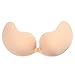 Adhesive Bras, Invisible Bra, Strapless Self Adhesive Reusable Padded Invisible Bra Backless Silicone Push-up Bras for Women (C, Beige)