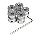 DROK 300363 5PCS Aluminum GT2 Timing Belt Pulley 20 Teeth Bore 5mm Width 6mm and Wrench for RepRap 3D Printer Prusa i3