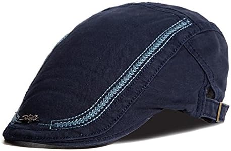 HSRT Mens Cotton Embroidery Painter Berets Caps Casual Outdoor Visor Forward Hat