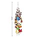 MEWTOGO Amazon Parrot Toy - Multicolored Wooden Blocks and Rope Tearing Toys Suggested for African Grey Cockatoos, and a Variety of Amazon Parrots.