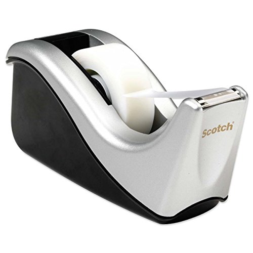 Scotch Desktop Tape Dispenser Silvertech VNC3, Two-Tone, 4-PACK