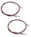The ROP Shop (2) Snow Plow T-Handle Control Cables (Old Style) for Western 55363 Blade