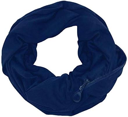 Clearance !! Womens Soft Pure Color Acrylic Scarves,Convertible Lightweight Infinity Scarf Hidden Pocket Zipper Ring Wrap