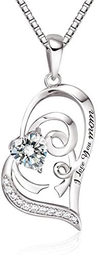 "I Love You Mom" Infinity Pendant Necklace, Gift for Girls &amp; Women, 18"