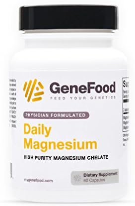 Daily Magnesium by Gene Food | Highest Quality Magnesium Chelate Blend | Citrate, Glycinate, Malate
