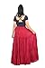 Lannaclothesdesign Women's Cotton Long Ruffle Full Circle Long Skirts Maxi Skirt One Size Burgundy