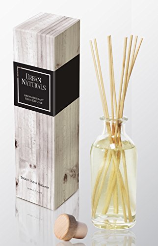 Urban Naturals Mother s Day Sale! Smoky Oud & Bergamot Reed Diffuser Set by Leather, Tobacco, Amber & Wood Notes | Woodsy Scent | Great Masculine Fragrance for Men | Best Gift Idea for Mom