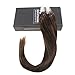 Sunny Loop Micro Ring Remy Human Hair Extensions 50Strands Full Head Darkest Brown (Col #2) Hair Extensions 14 Inches 50gram