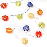 NIOSTA 9Ft Hanging Paper Lantern String Lights:10 Mini Oriental Style Colorful Lanterns Plug in Home & Garden Decorative Lights for Indoor/Outdoor Patio Party Wedding Bedroom Bistro Bar