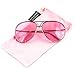 Aviator Poshe Oceanic Lens Twirl Metal Design Frames Sunglasses (Pink, 65)