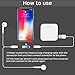 Baoneo for iPhone 8 Headphone Adapter for iPhone X/Xs/Xs Max/XR/8/8 Plus/7/7 Plus,Jack Earphone Adapter for iPhone Dongle, 2 in 1 Audio Connector Adapter Music Convertor Charger Cable Splittersthumb 2