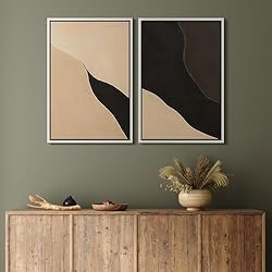 MUDECOR Framed Canvas Print Wall Art Set Black and