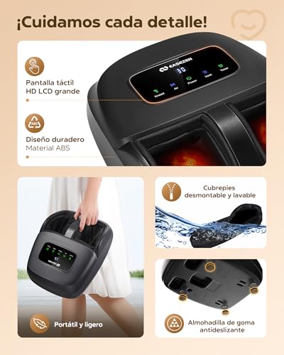 EaseZen Shiatsu Foot Massager with Heat, Foot Massager for Relaxation with Remote Control and LCD Display, Perfect Gift for Them/Them/Mother/Parents, Suitable up to Size 48