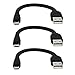 dCables Bendy & Durable Short Micro USB Charging Cable - 7 Inch - 3 Pack Black - for Android